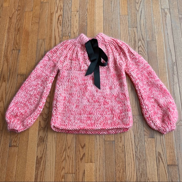 ❌SOLD❌ GANNI Julliard Mohair Tie Back Knit Sweater Medium - Picture 6 of 8
